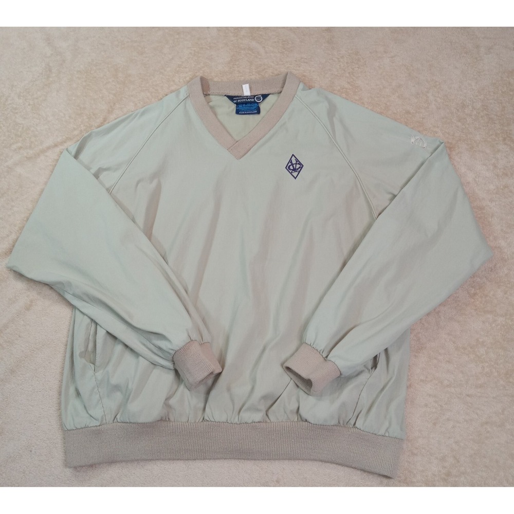 Sunderland of‎ Scotland V-Neck Pullover Windbreaker Men's Medium Olive Green